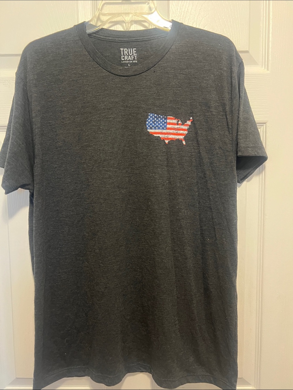 True Craft Charcoal Short-Sleeve Tee with USA Map Flag